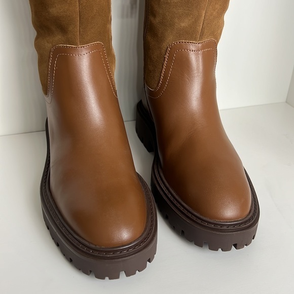 ZARA LEATHER BOOTS WITH FLEECE TRIM - Picture 7 of 12